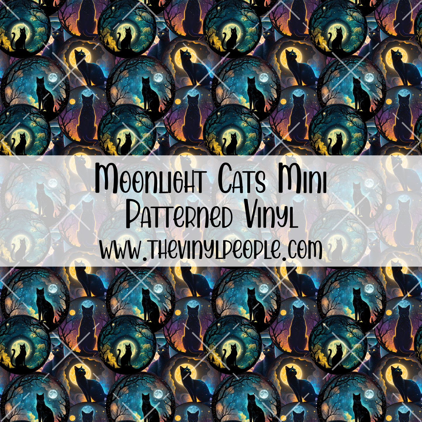 Moonlight Cats Patterned Vinyl