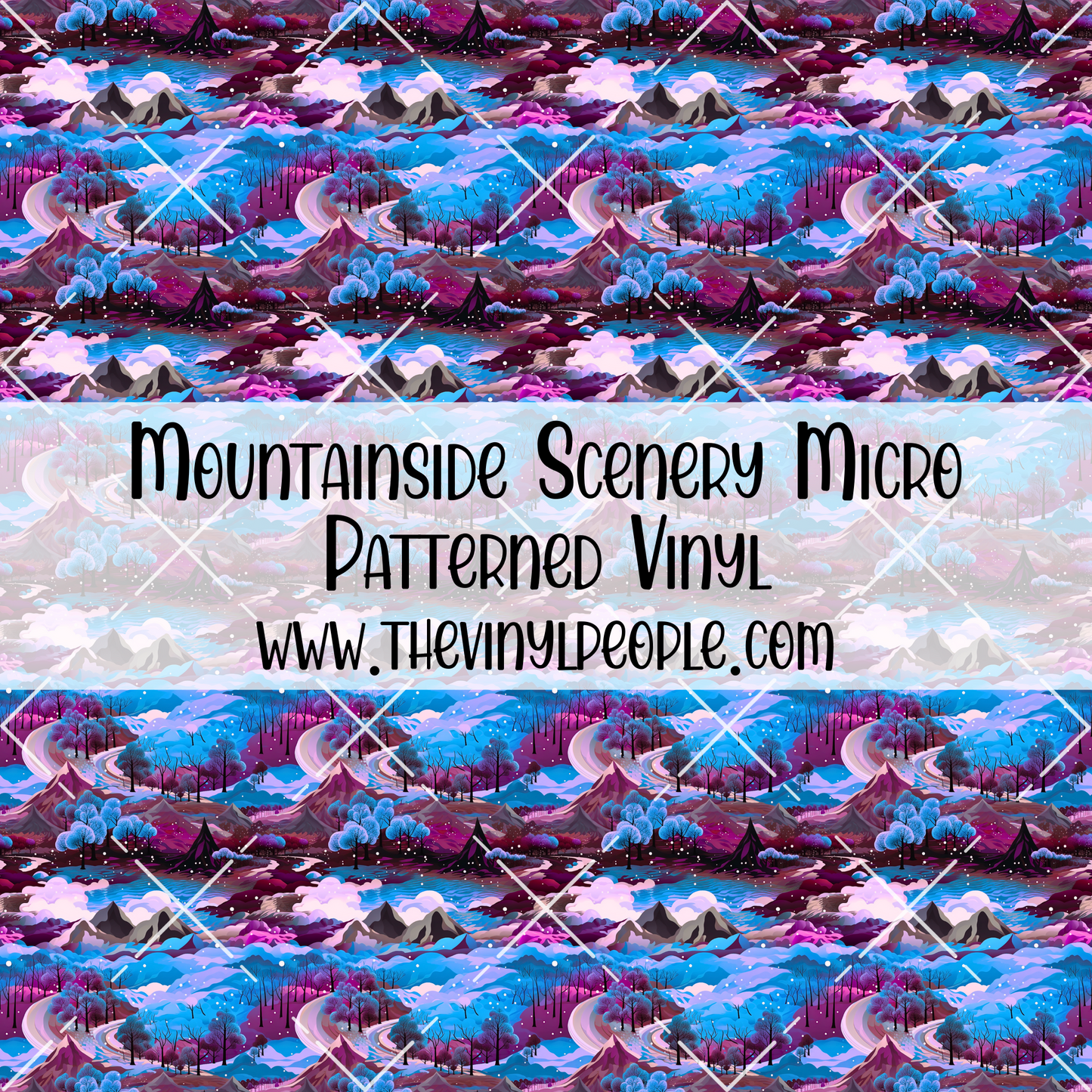 Mountainside Scenery Patterned Vinyl