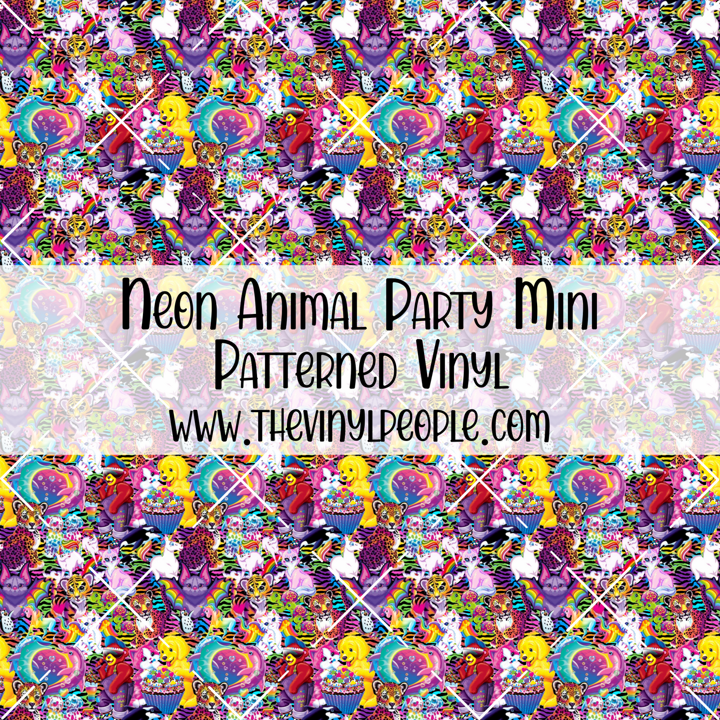 Neon Animal Party Patterned Vinyl
