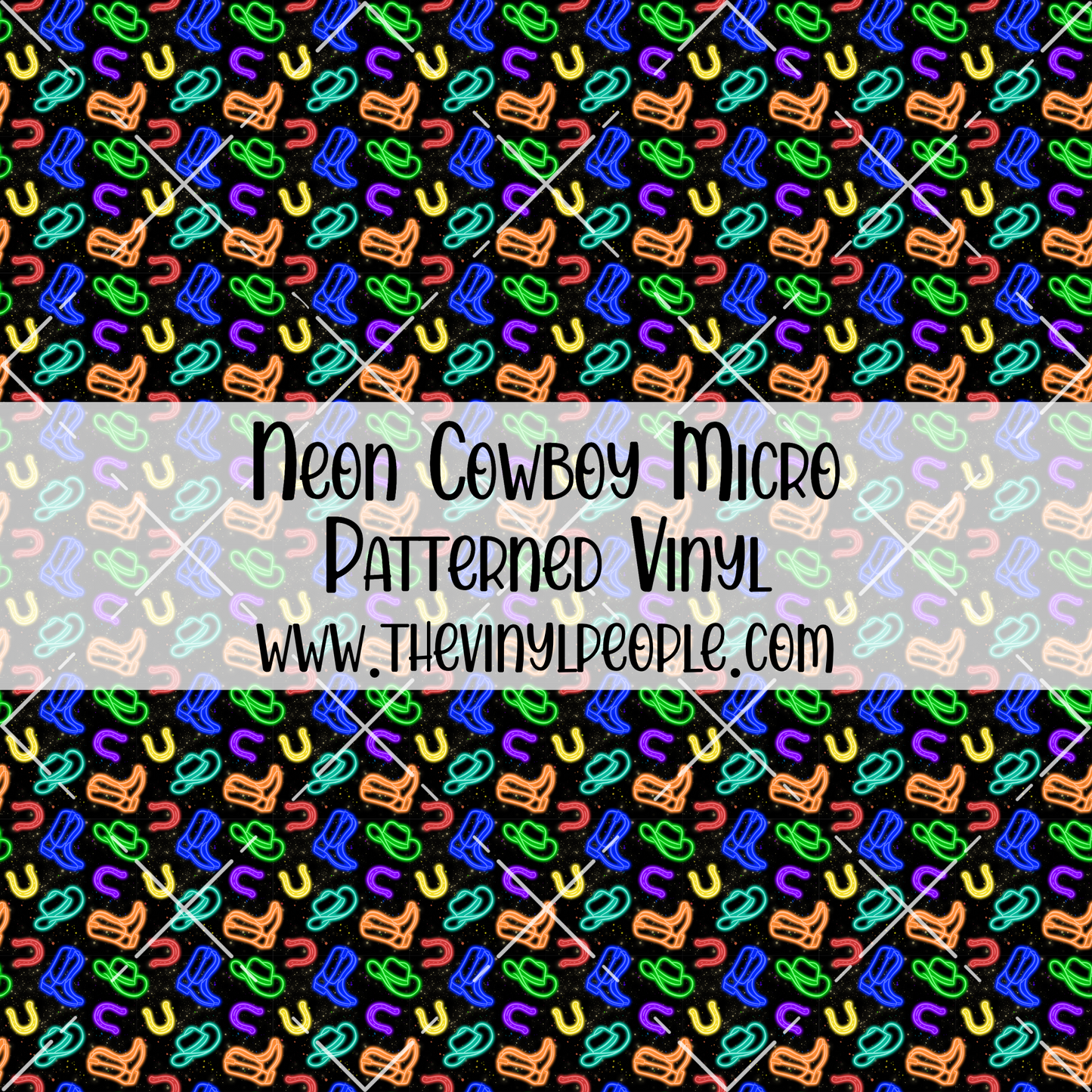 Neon Cowboy Patterned Vinyl