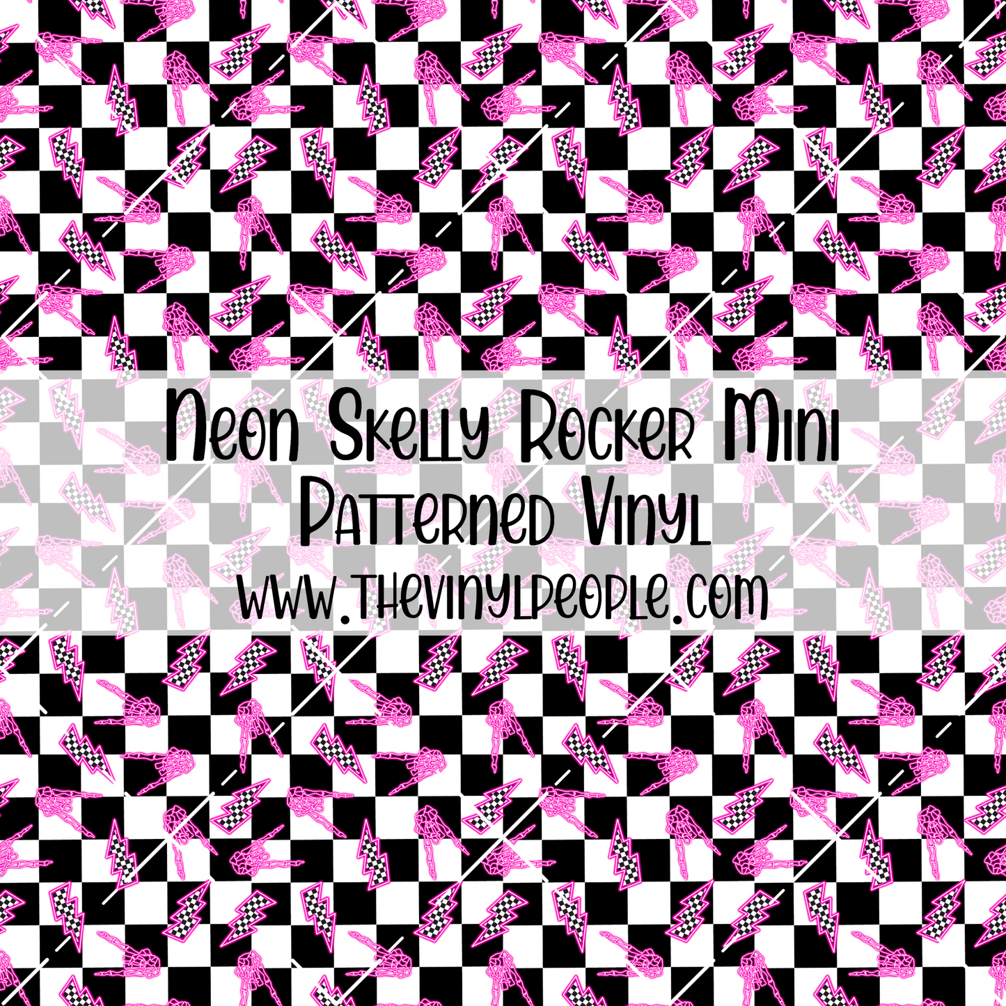 Neon Skelly Rocker Patterned Vinyl