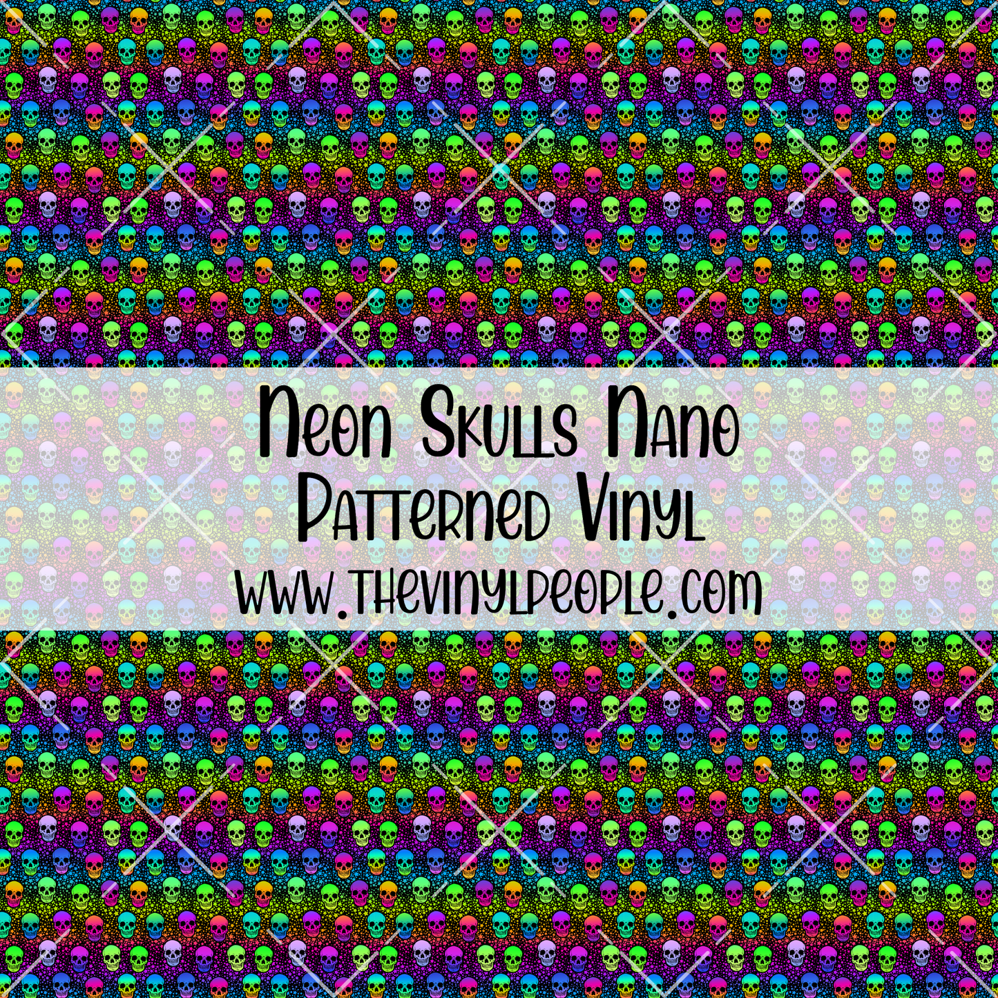 Neon Skulls Patterned Vinyl