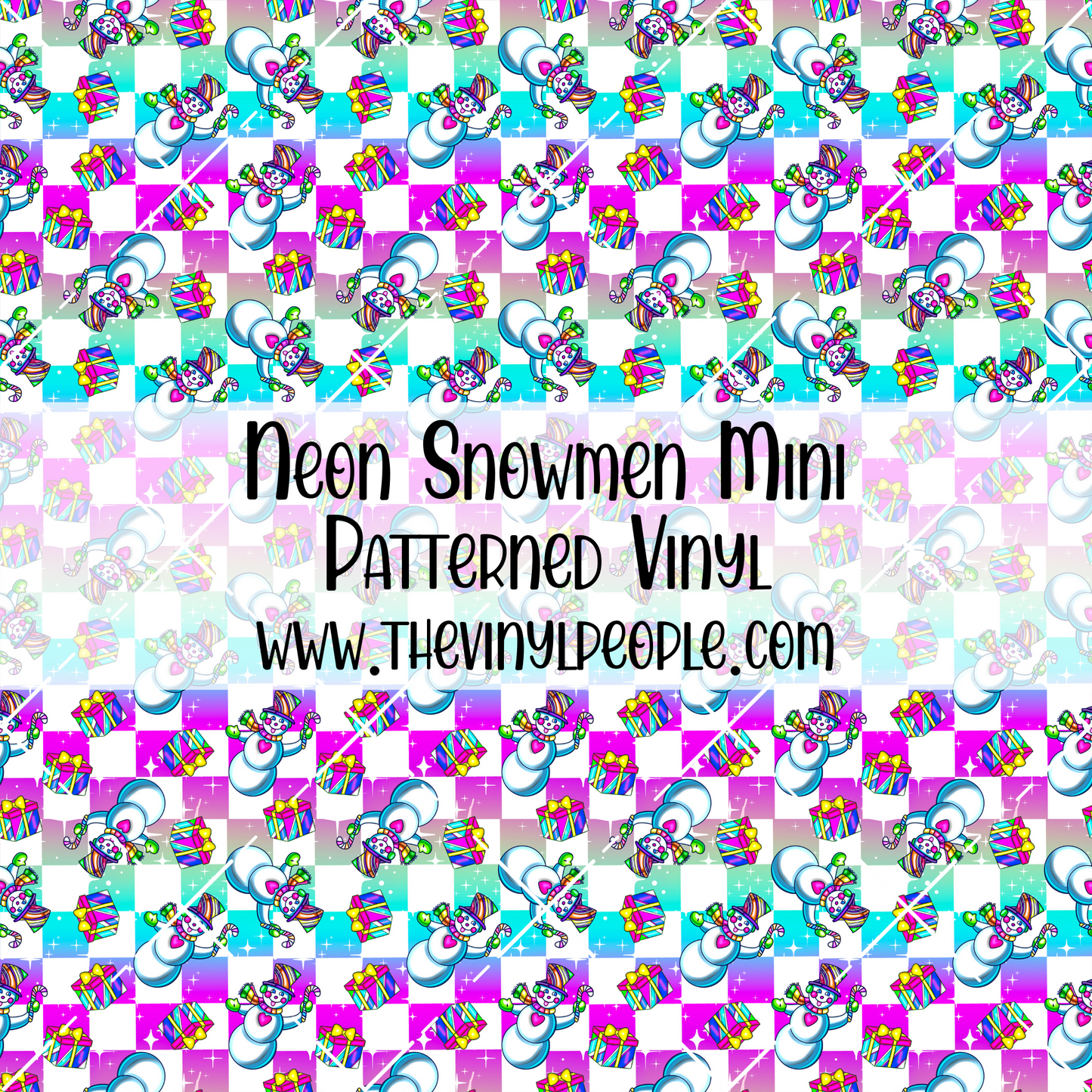 Neon Snowmen Patterned Vinyl