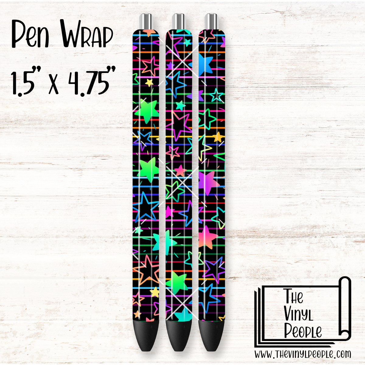 Neon Stars Pen Wrap