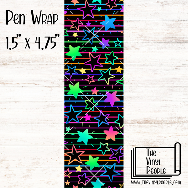 Neon Stars Pen Wrap