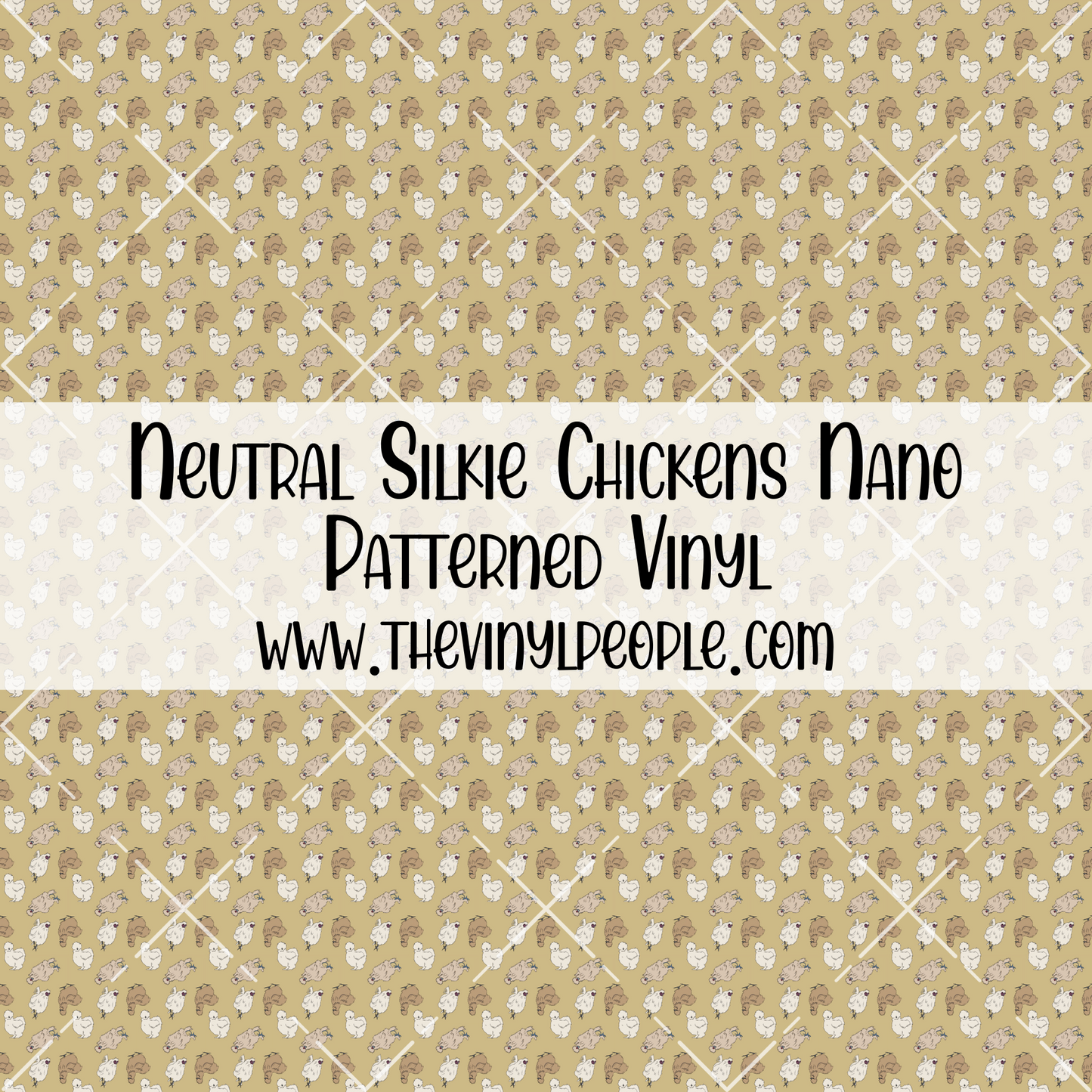 Neutral Silkie Chickens Patterned Vinyl