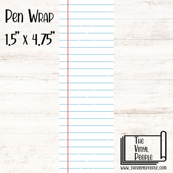 Notebook Paper Pen Wrap