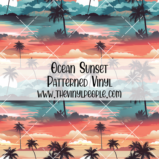 Ocean Sunset Patterned Vinyl