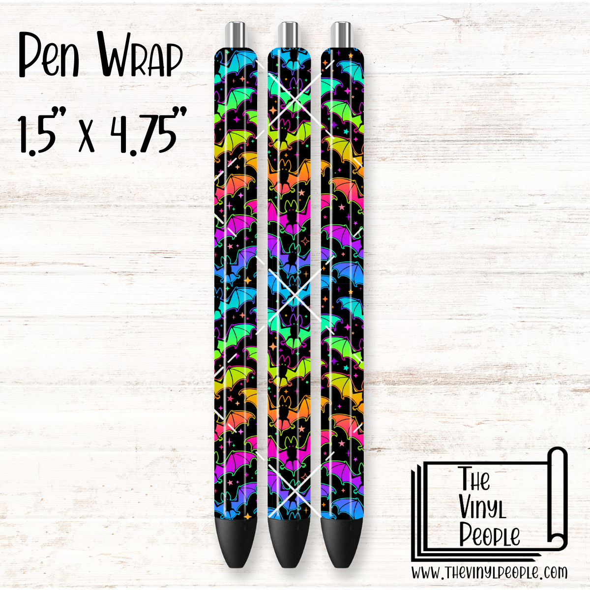 Ombré Neon Bats Pen Wrap