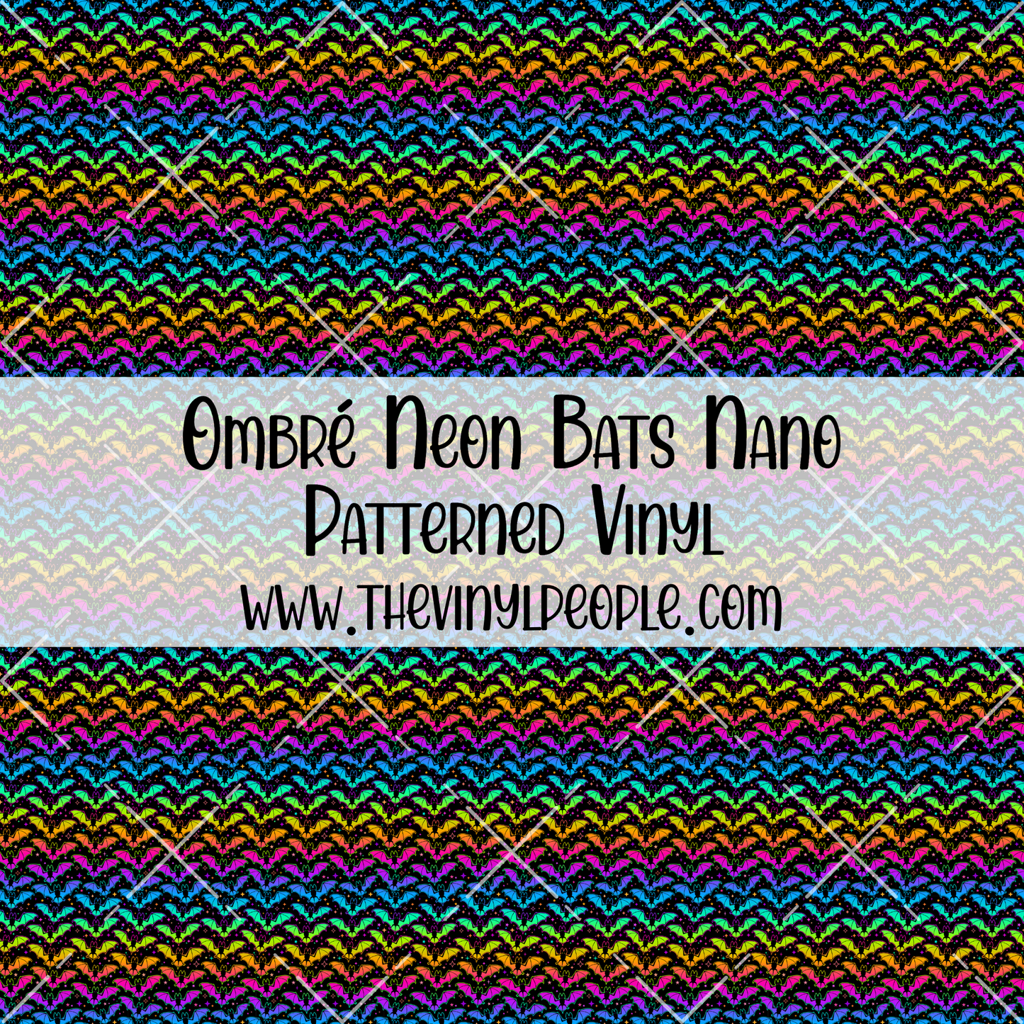 Ombré Neon Bats Patterned Vinyl
