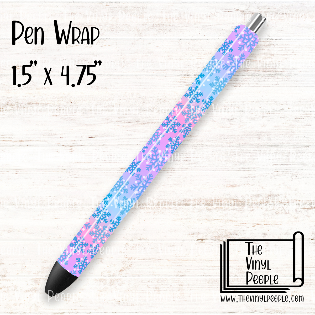 Ombré Snowflakes Pen Wrap