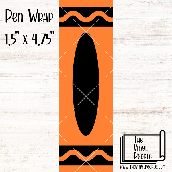 Orange Crayon Pen Wrap