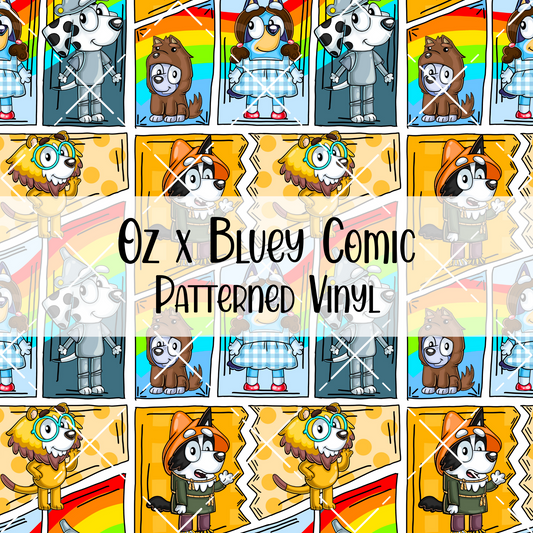 Oz x Bluey Comic Patterned Vinyl