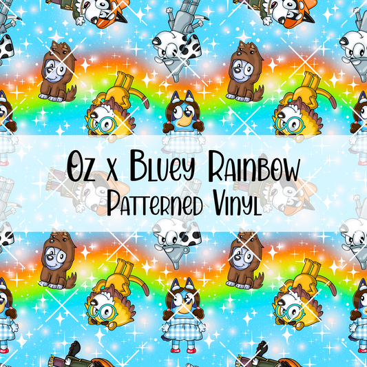 Oz x Bluey Rainbow Patterned Vinyl