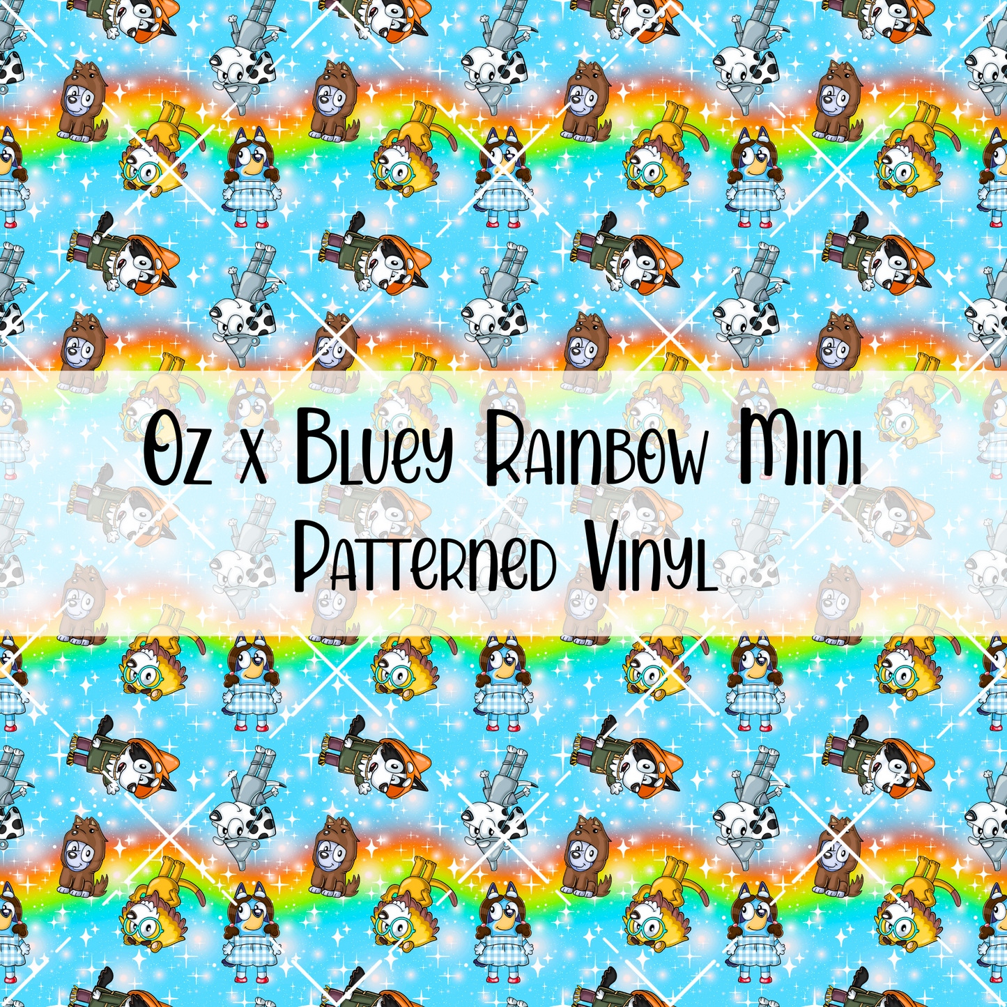 Oz x Bluey Rainbow Patterned Vinyl