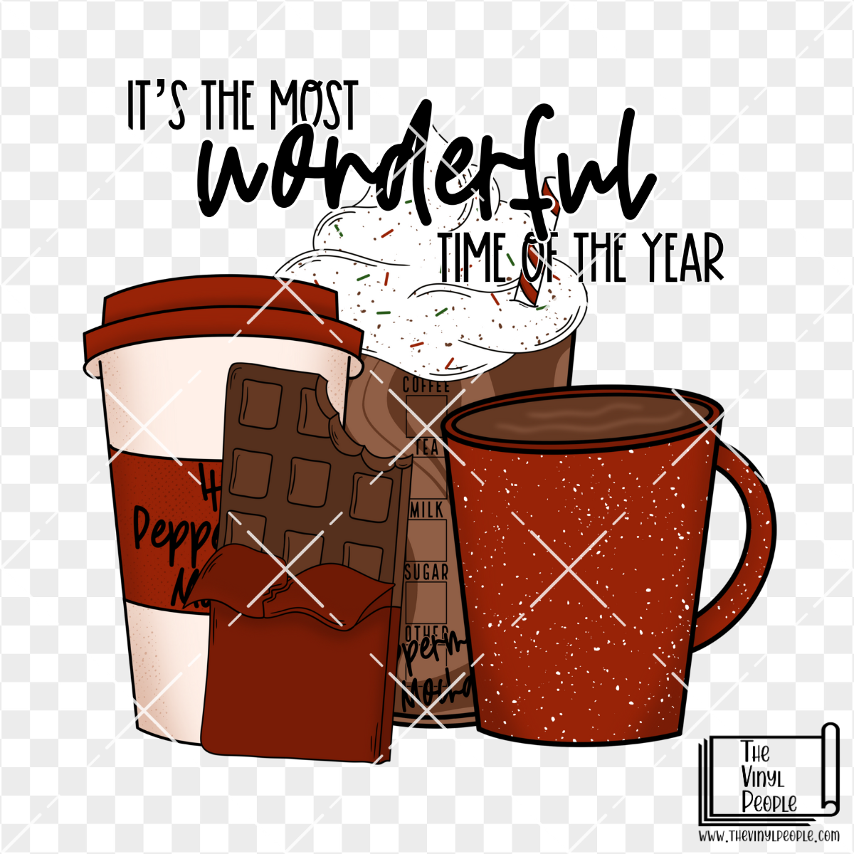 Peppermint Mocha Vinyl Decal