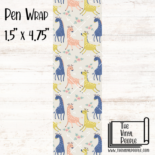 Pastel Giraffes Pen Wrap