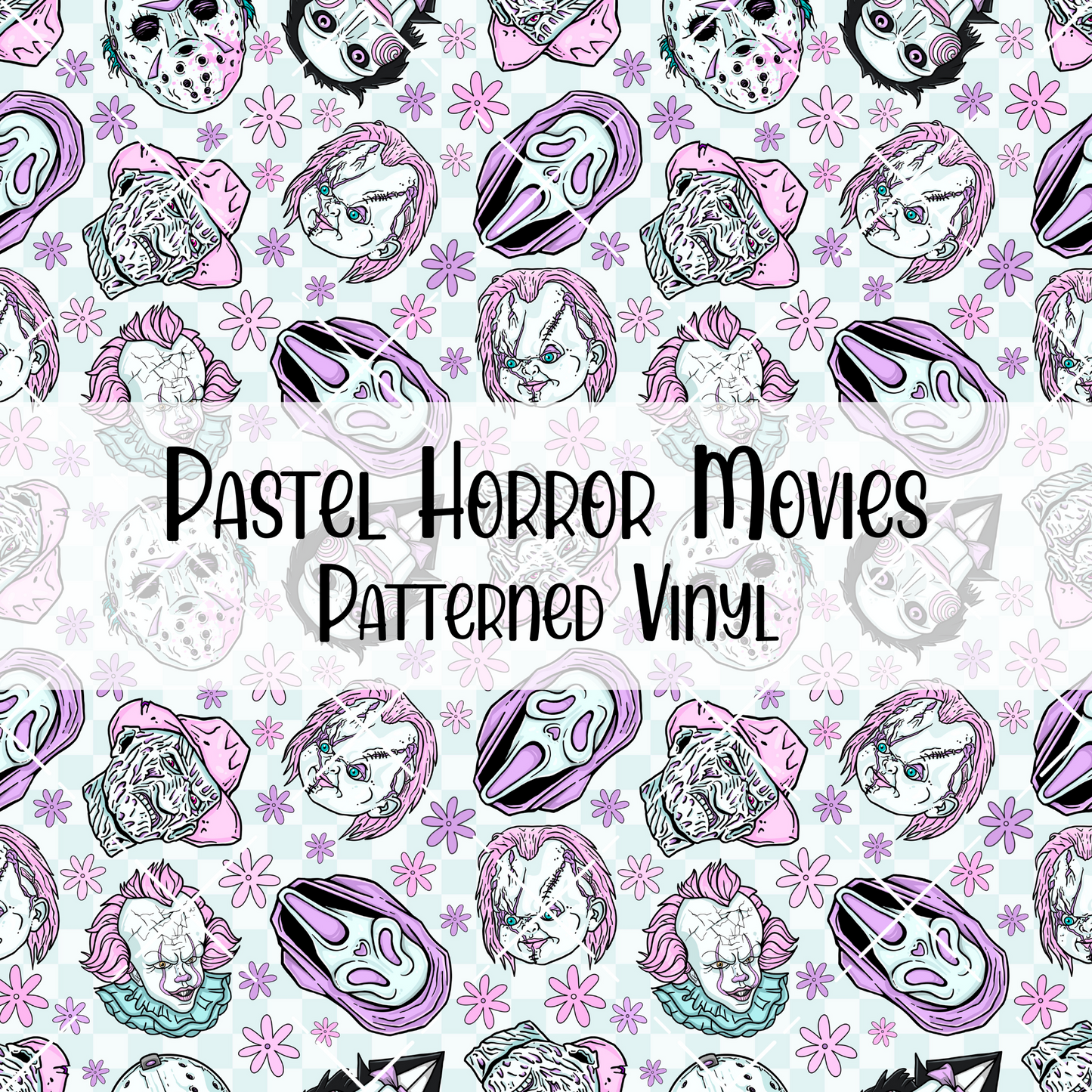 Pastel Horror Movies Patterned Vinyl
