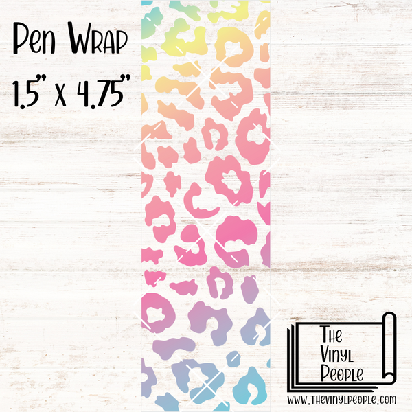 Pastel Leopard Ombré Pen Wrap