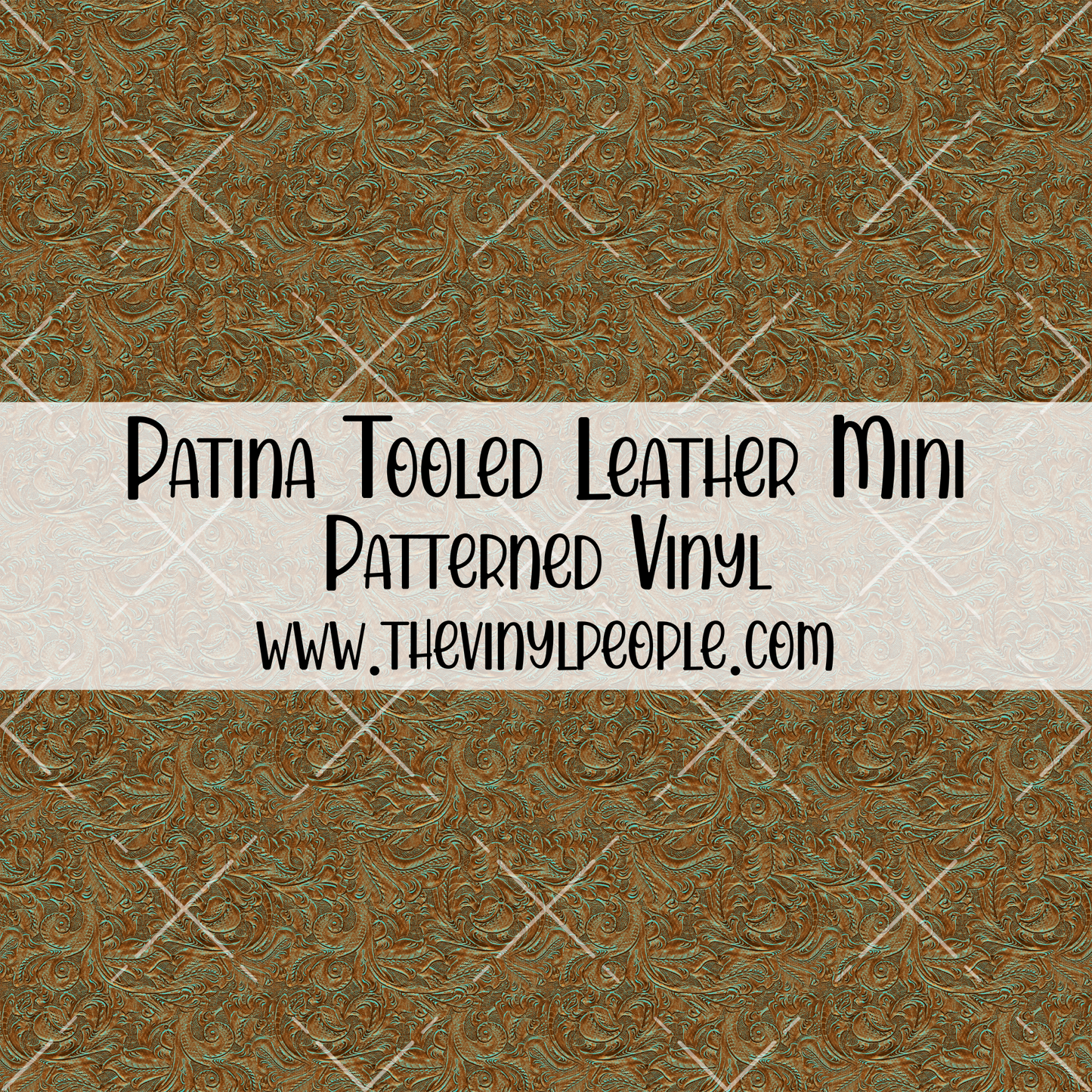 Patina Tooled Leather Patterned Vinyl