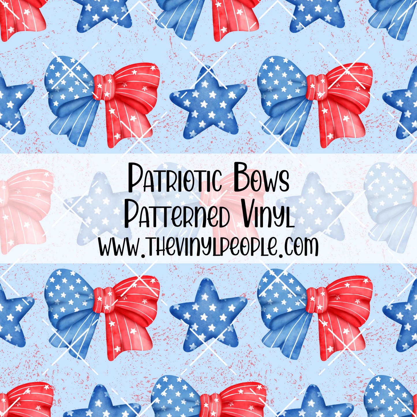 Patriotic Bows Patterned Vinyl