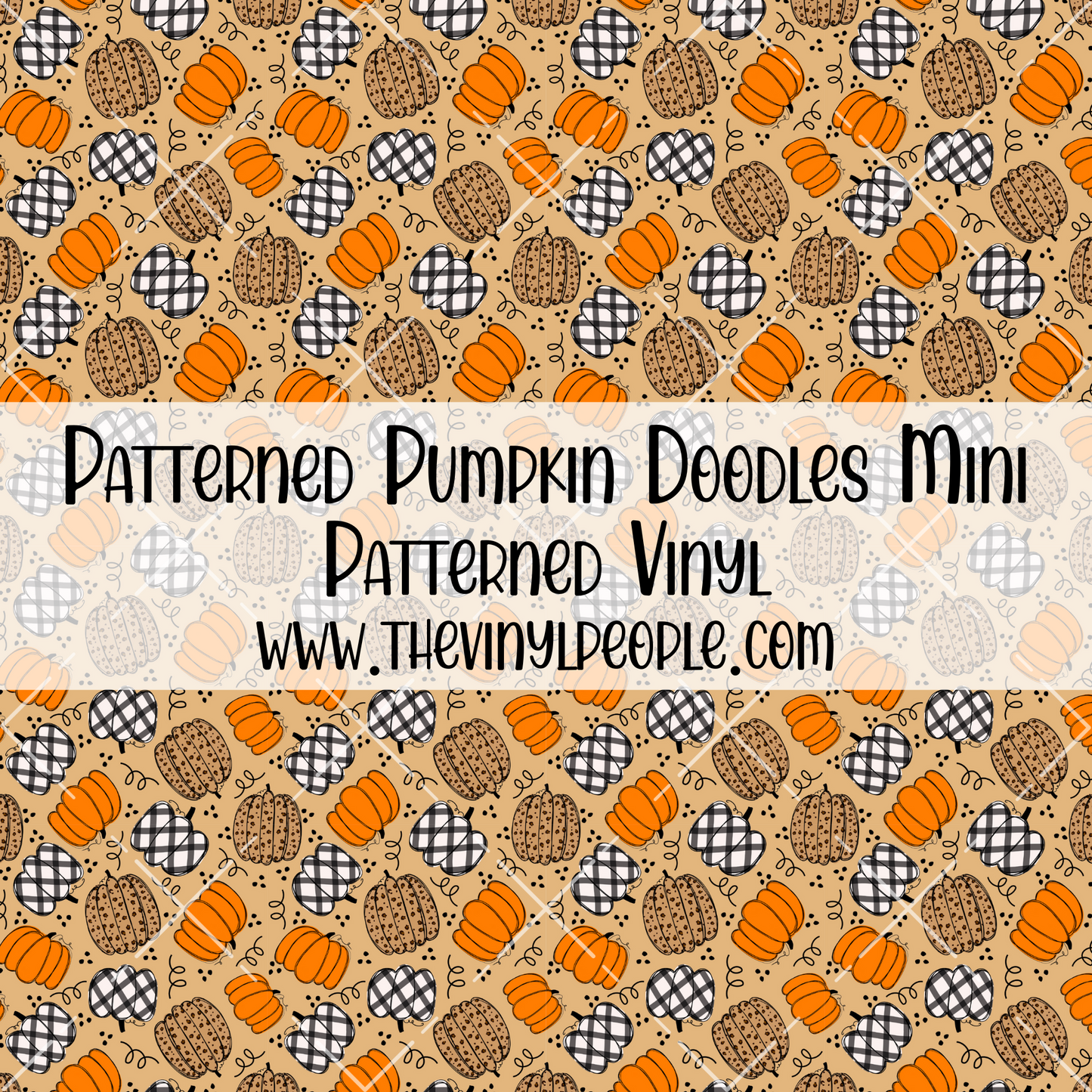 Patterned Pumpkin Doodles Patterned Vinyl