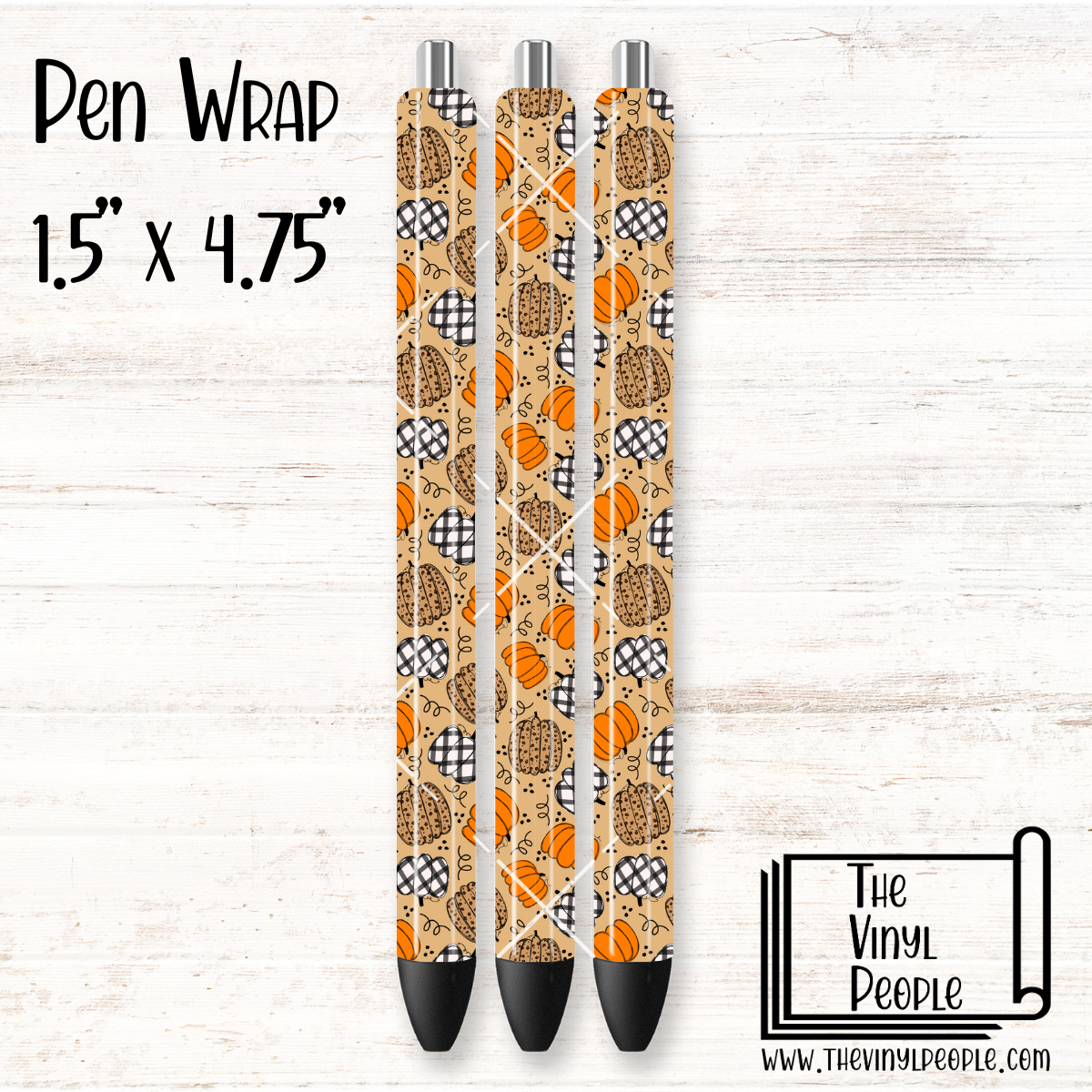 Patterned Pumpkin Doodles Pen Wrap