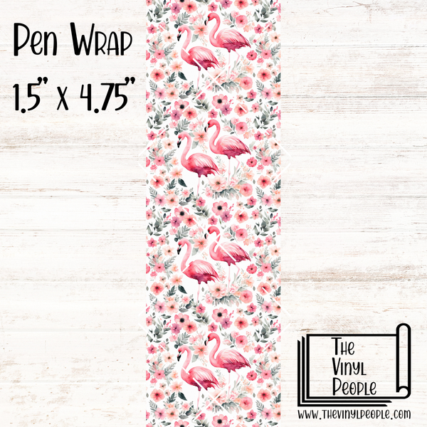 Pink Flamingo Watercolor Pen Wrap