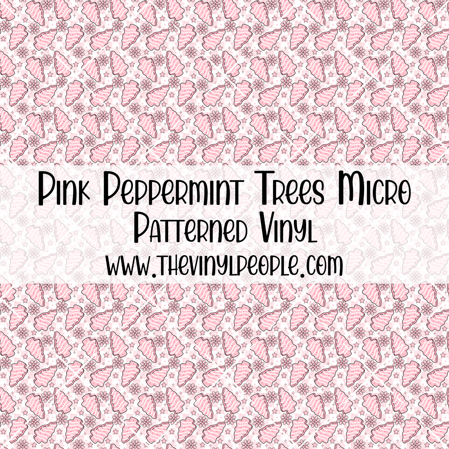 Pink Peppermint Trees Patterned Vinyl