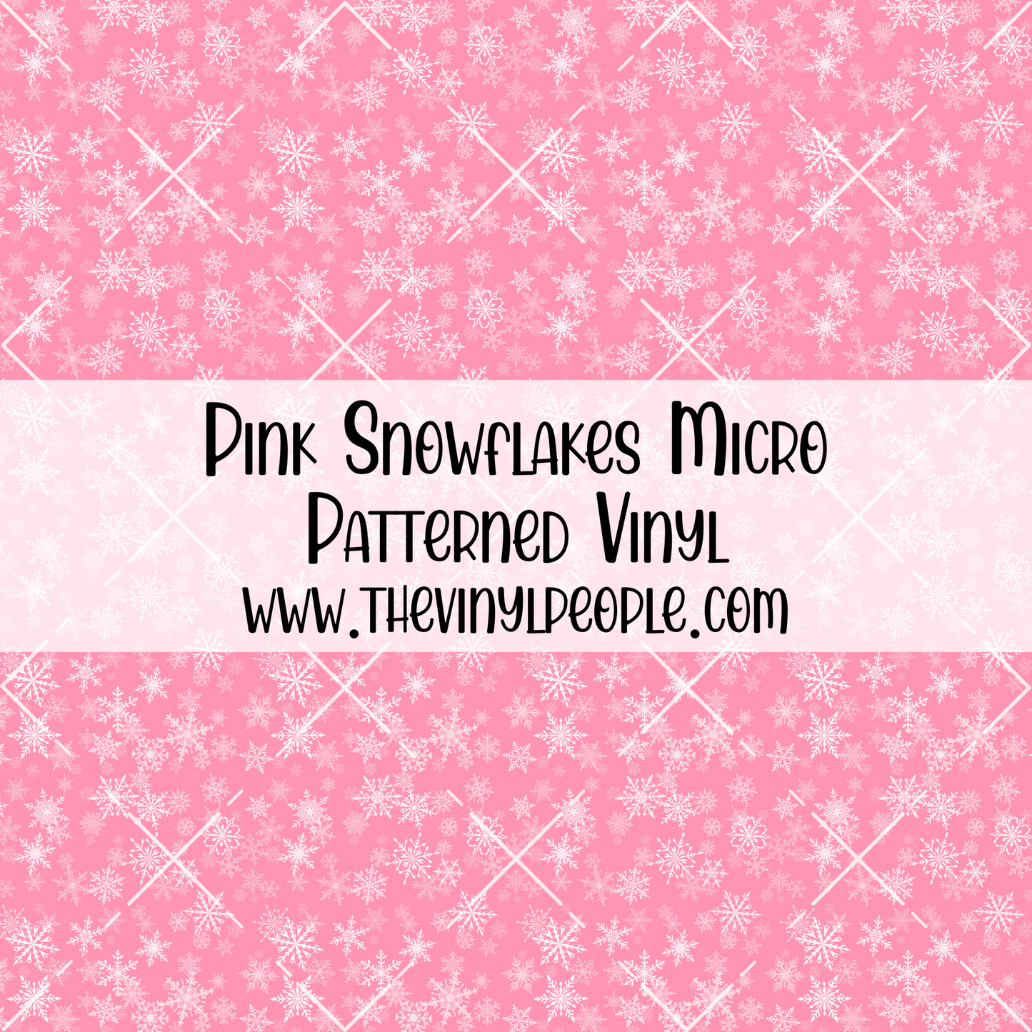 Pink Snowflakes Patterned Vinyl