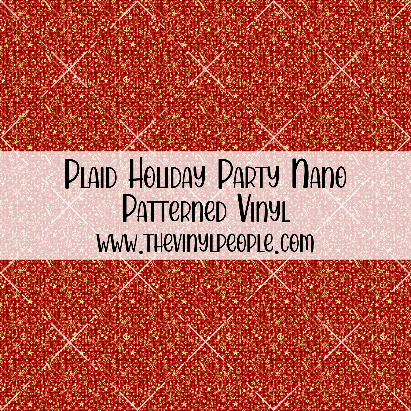 Plaid Holiday Party Patterned Vinyl