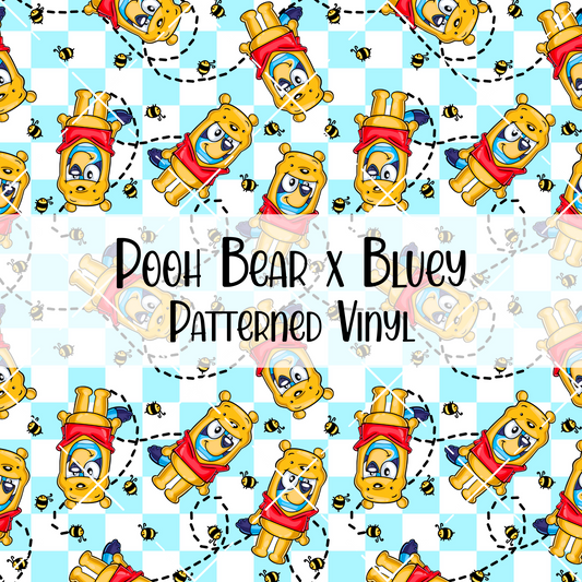 Pooh Bear x Bluey Patterned Vinyl