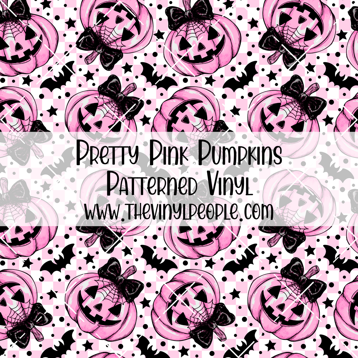 Pretty Pink Pumpkins Patterned Vinyl
