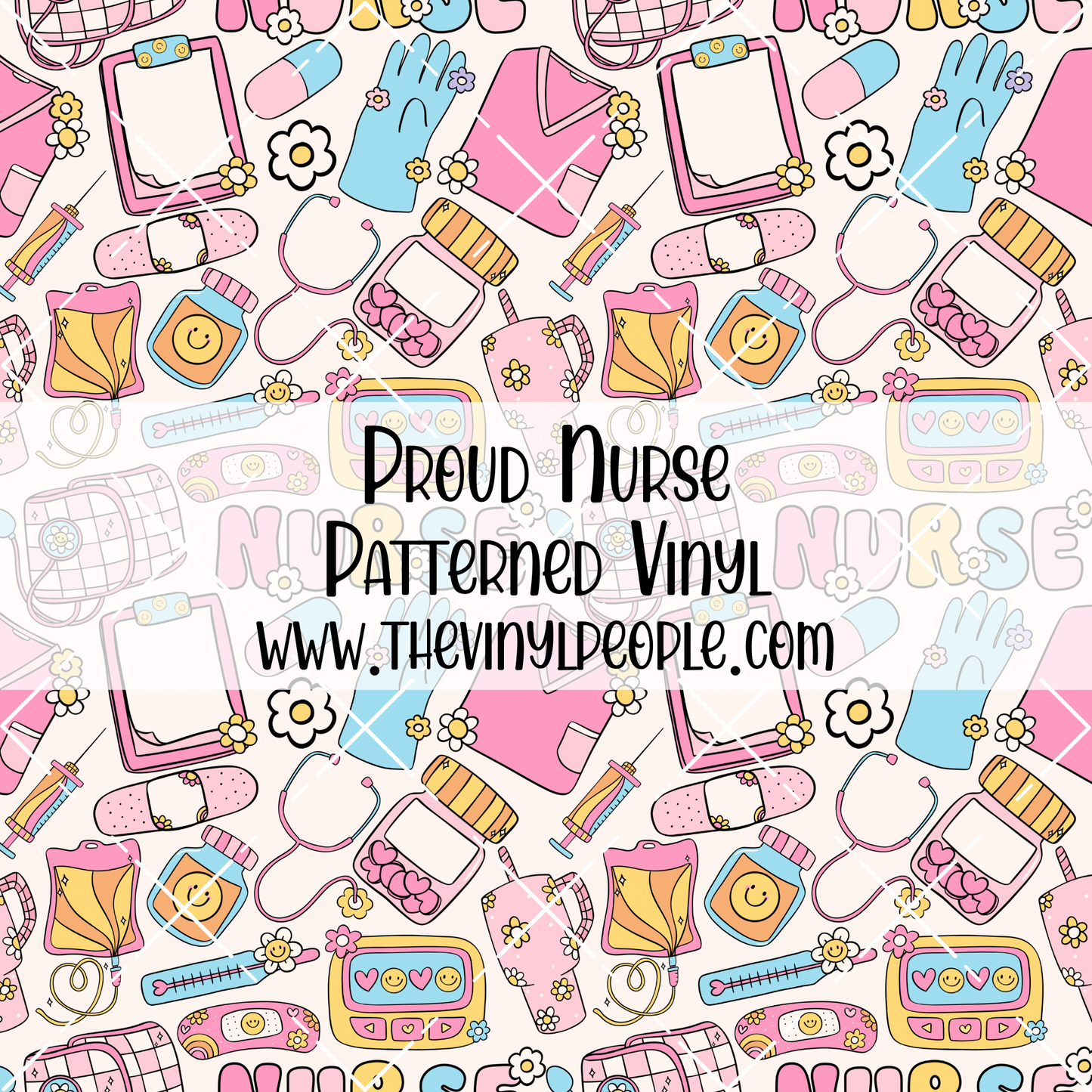 Proud Nurse Patterned Vinyl
