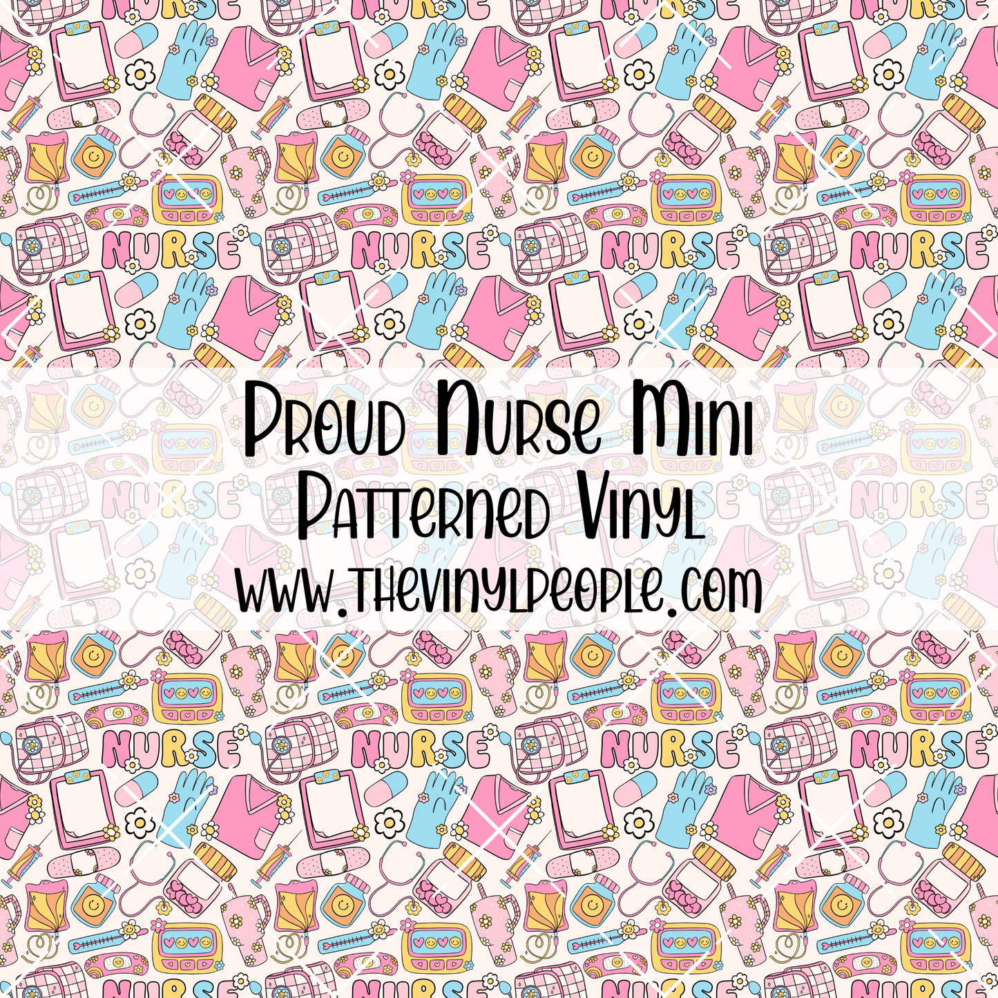 Proud Nurse Patterned Vinyl