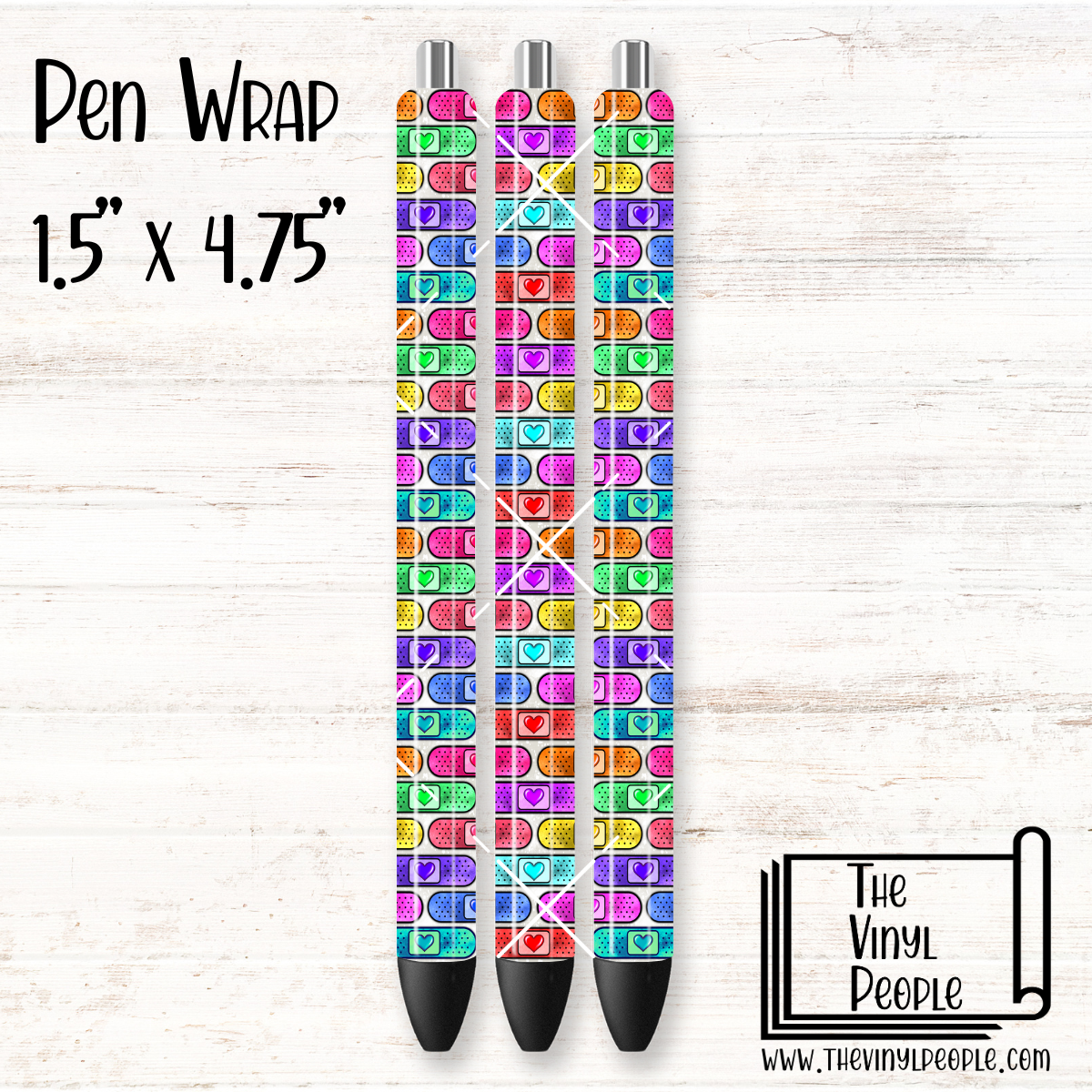 Rainbow Bandages Pen Wrap