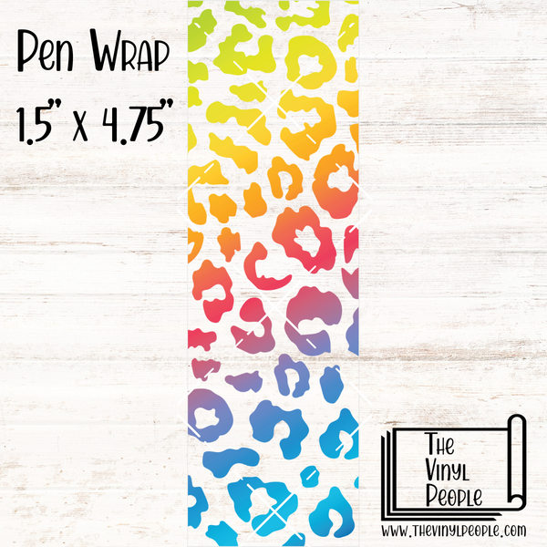 Rainbow Leopard Ombré Pen Wrap