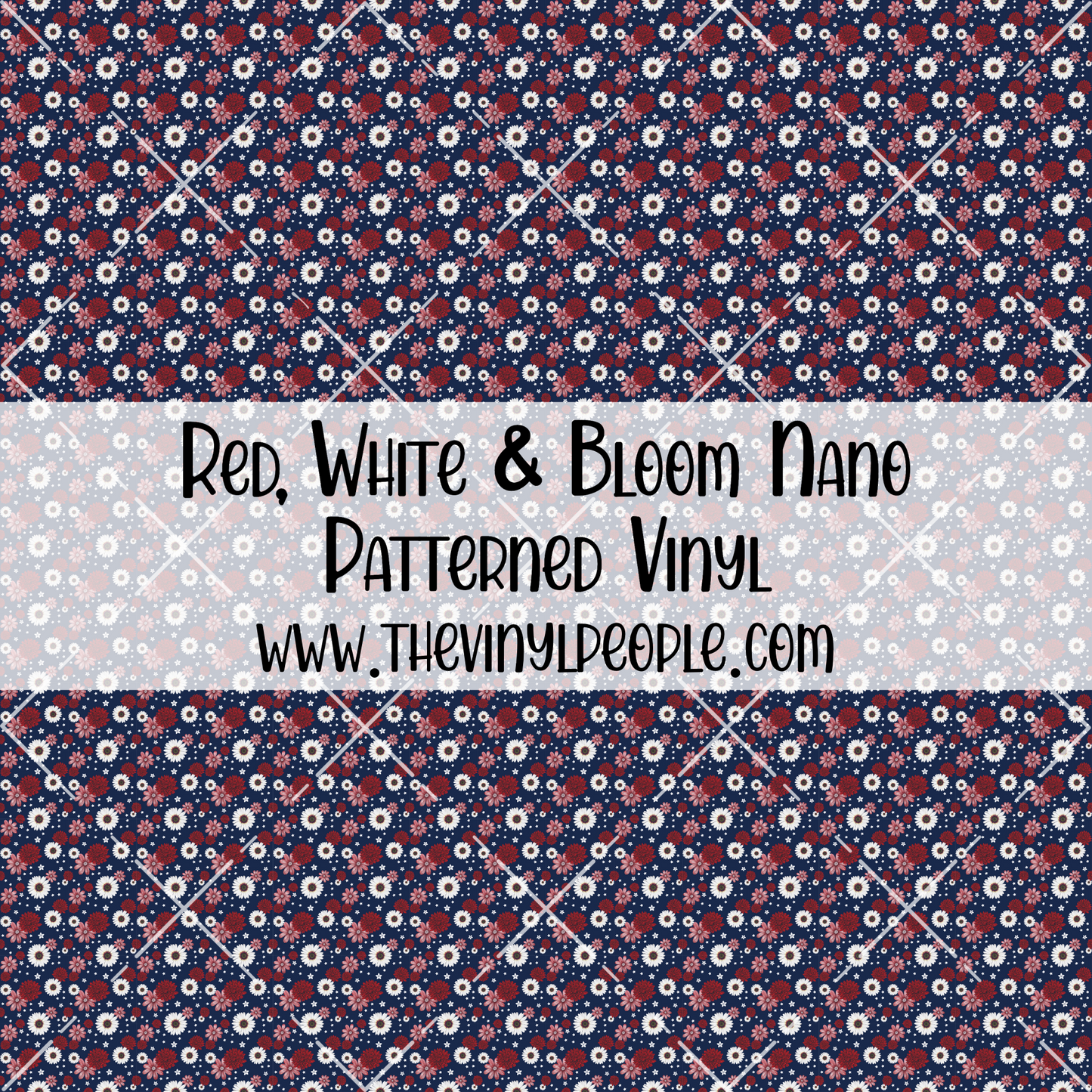 Red, White & Bloom Patterned Vinyl