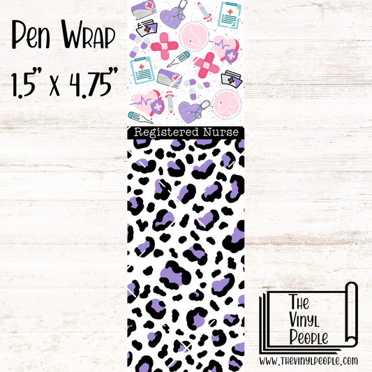 Registered Nurse Leopard Pen Wrap
