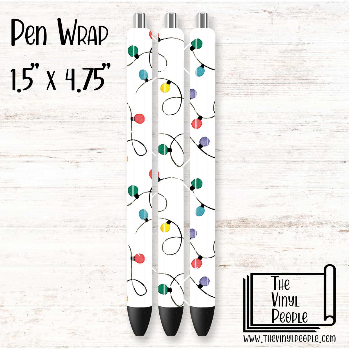 Round Christmas Light Strings Pen Wrap