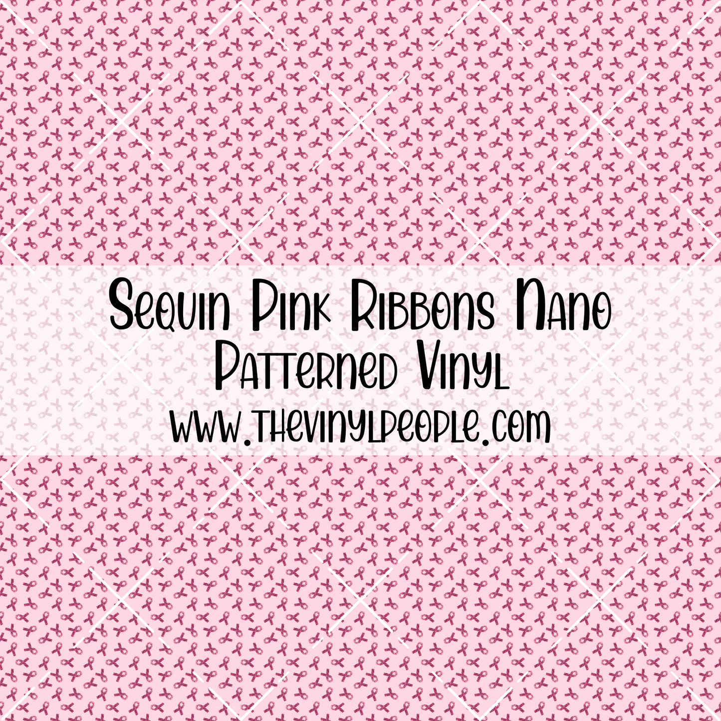 Sequin Pink Ribbons Patterned Vinyl