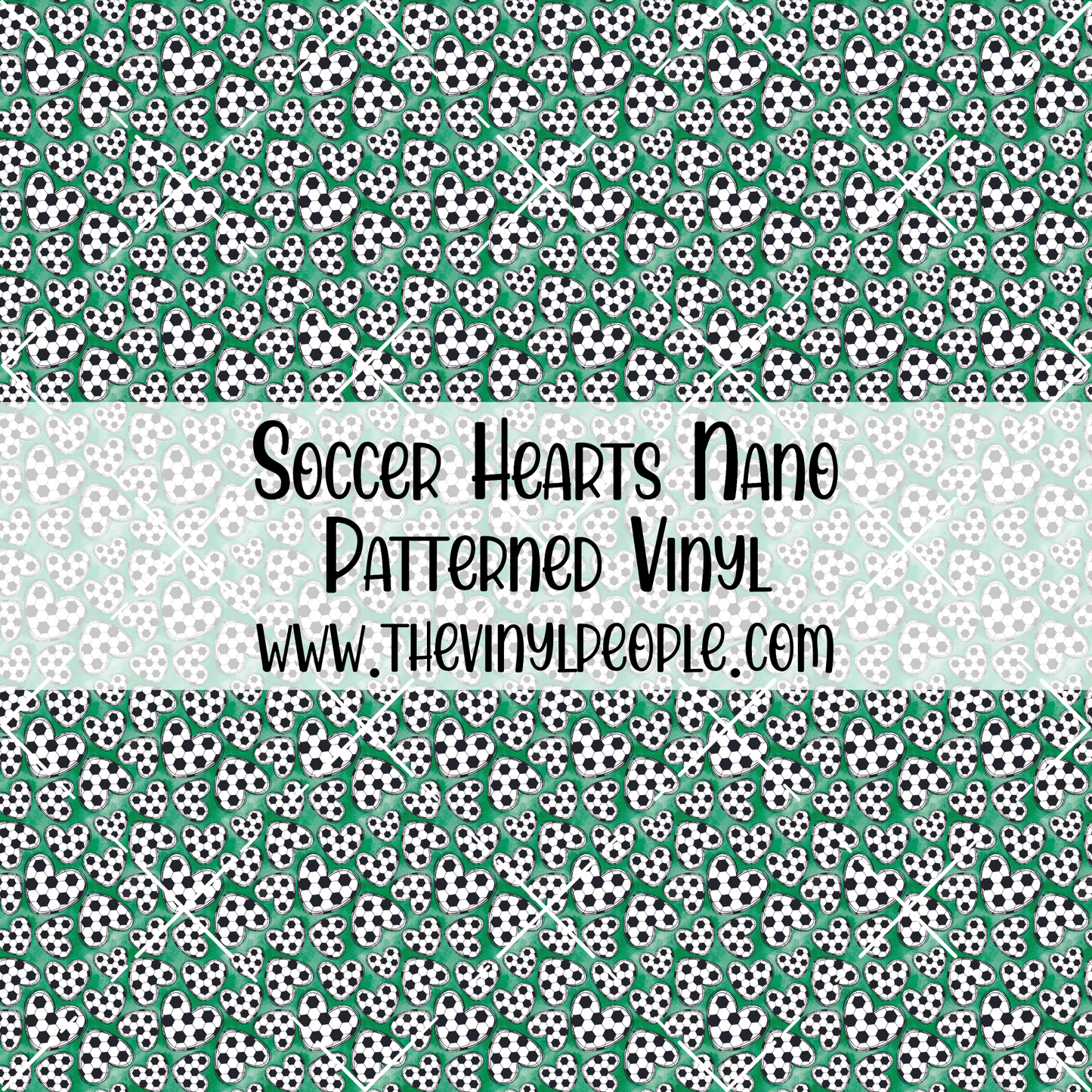 Soccer Hearts Patterned Vinyl