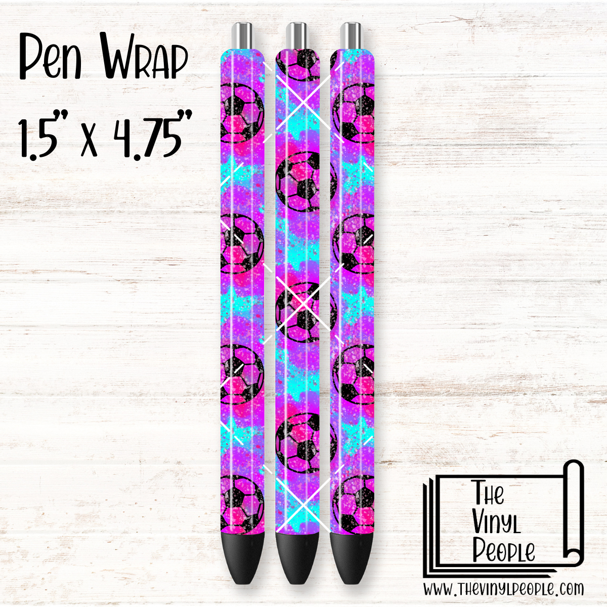 Soccer Splatter Purple Pen Wrap
