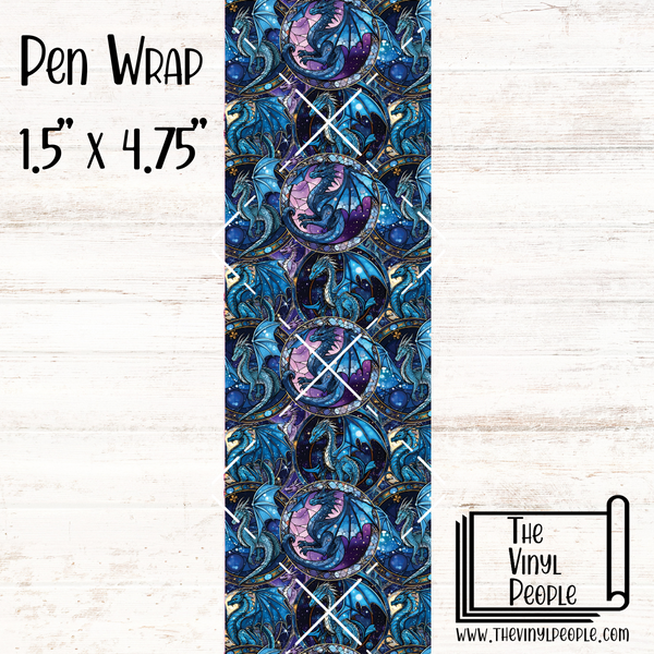 Stained Glass Dragons Pen Wrap