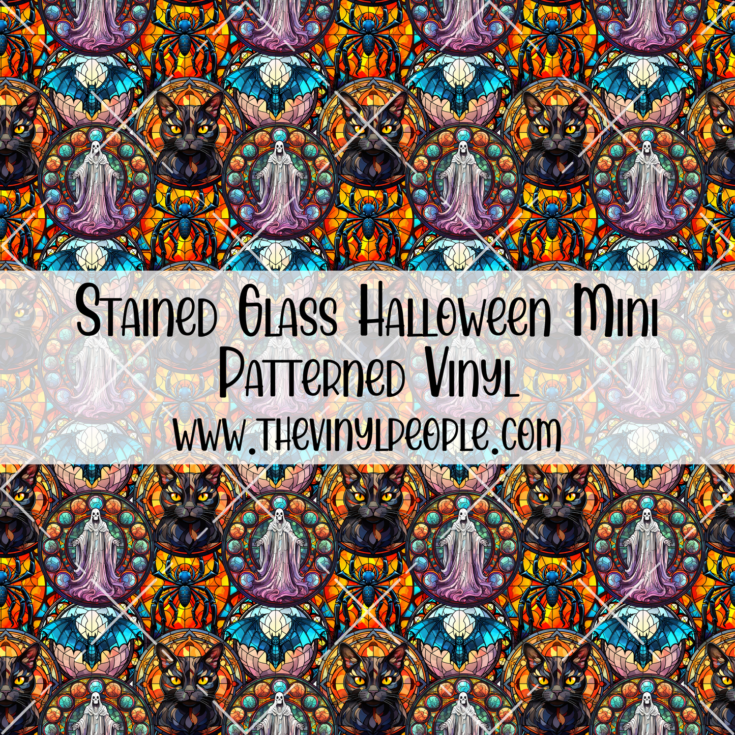 Stained Glass Halloween Patterned Vinyl