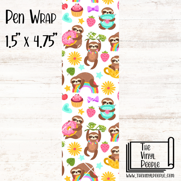 Summertime Sloths Pen Wrap