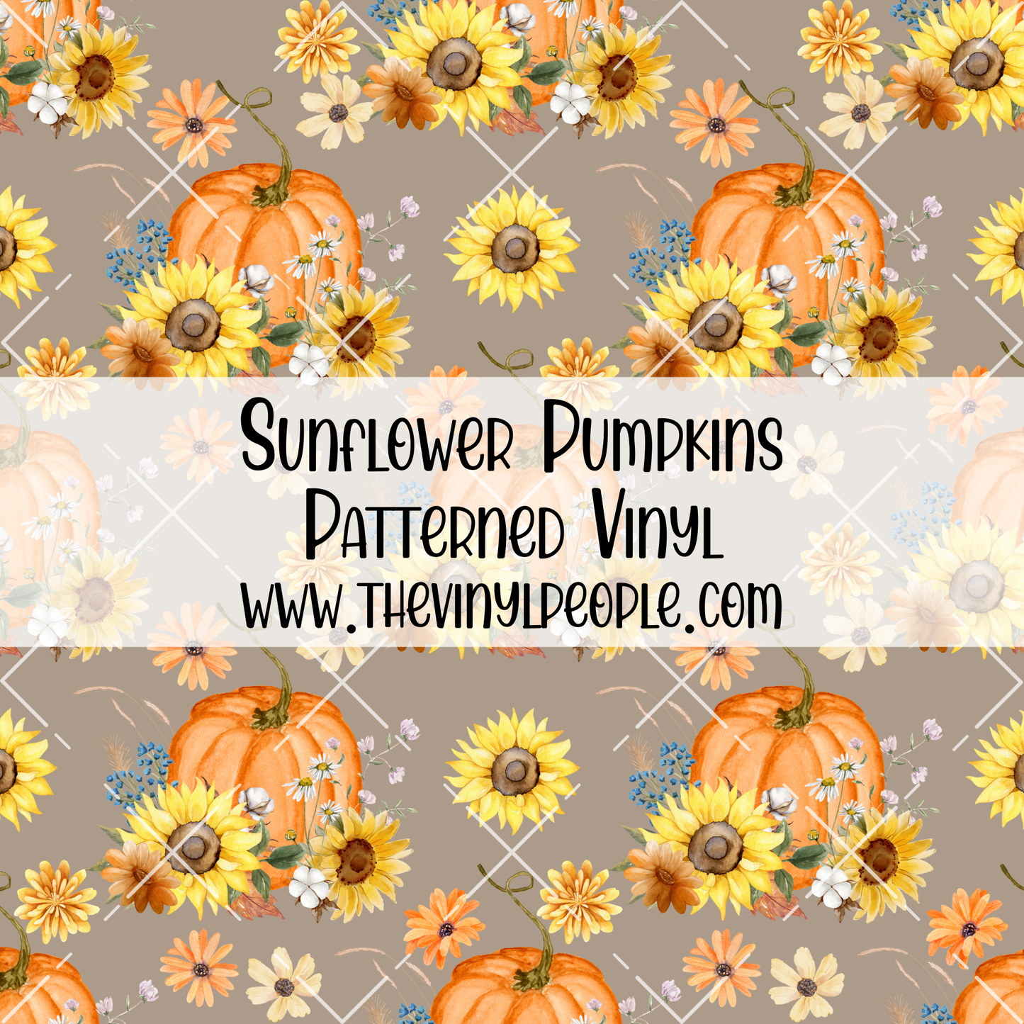 Sunflower Pumpkins Patterned Vinyl