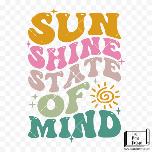 Retro Sunshine State of Mind Vinyl Decal