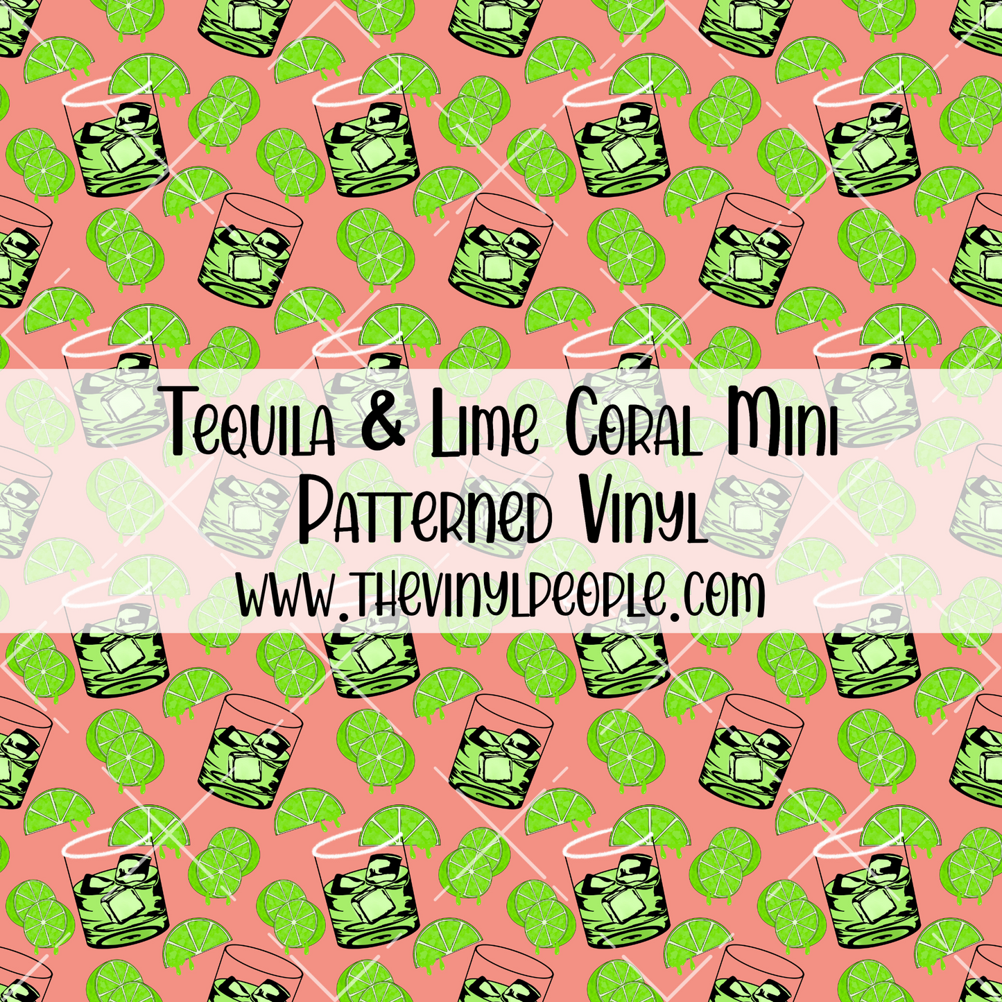 Tequila & Lime Coral Patterned Vinyl