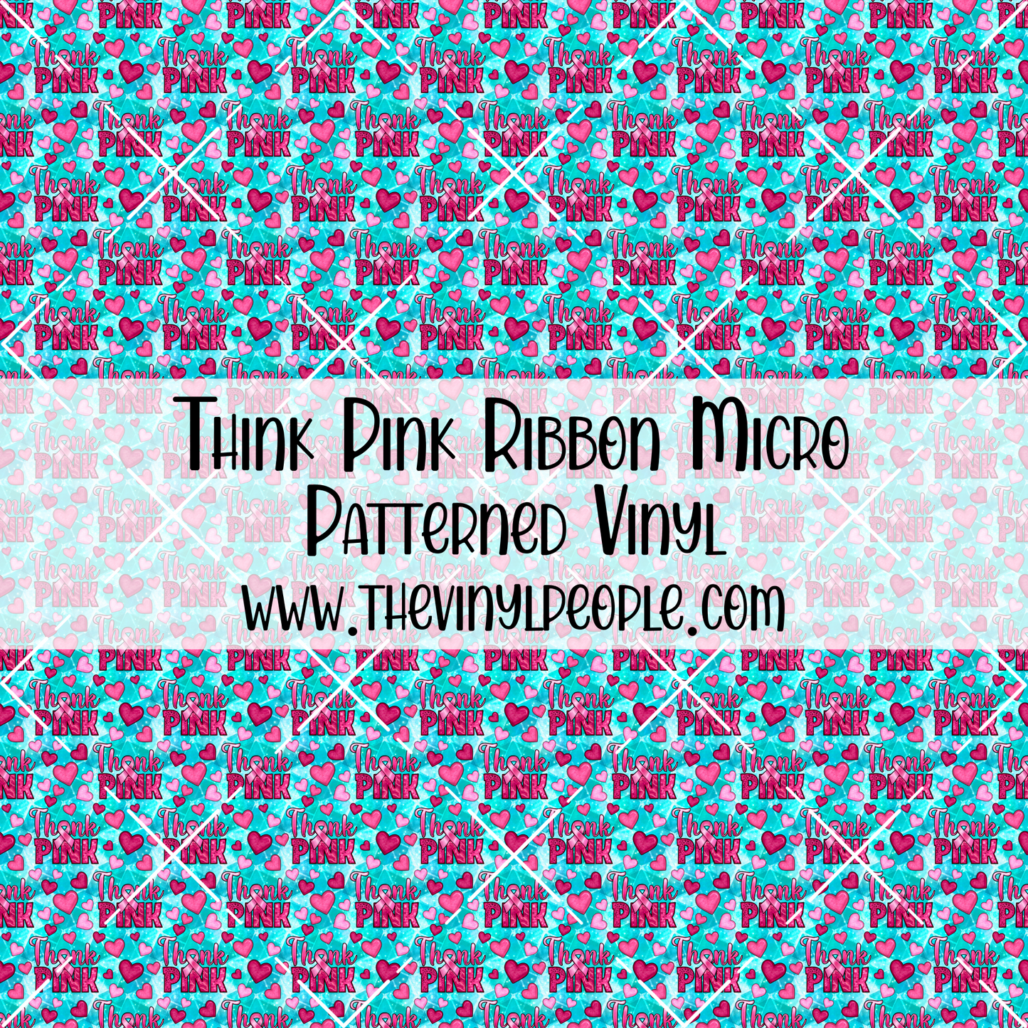 Think Pink Ribbon Patterned Vinyl